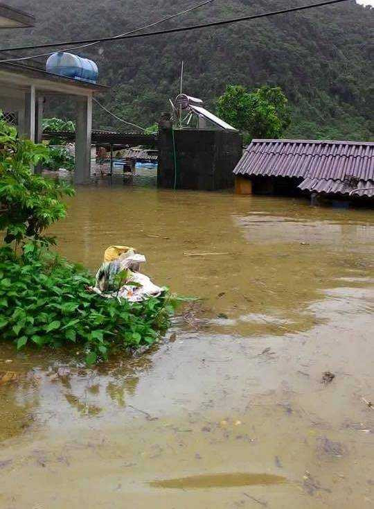 Mưa lớn đang nhấn chìm một xã đảo ở Hải Phòng