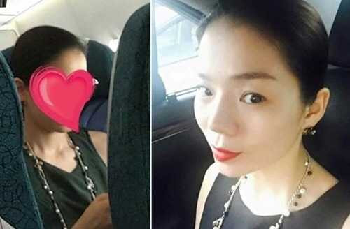 Hình ảnh Lệ Quyên trên chuyến bay ngày 16.7 do một hành khách ghi lại.