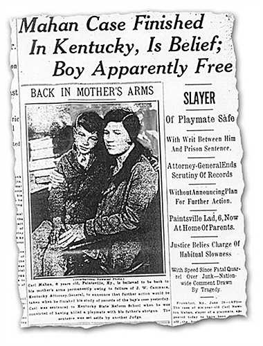 Carl Newton Mahan, 6 tuổi. Cậu bé sống ở Kentucky, Mỹ với gia đình của mình nhưng gia đình cậu bé quá nghèo khiến cậu phải đi nhặt ve chai kiếm sống. Trong một lần đi nhặt ve chai cùng bạn của mình, Cecil (8 tuổi). Cả hai cùng tìm thấy một mẩu kim loại và đánh nhau, Carl đã vô tình đánh chết bạn của minh. Tòa án không biết xử trí thế nào vì cậu quá nhỏ để nhận thức