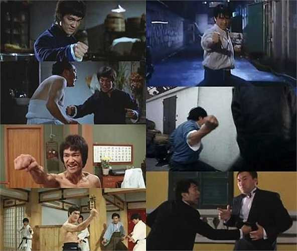 Châu Tinh Trì rất thích động tác võ thuật một đấm hạ đối thủ của Lý Tiểu Long trong các phim Tinh võ môn, Đường Sơn đại huynh.