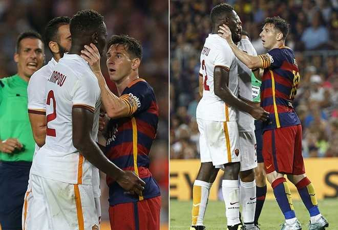 Tình huống Messi 'xù lông' với đối thủ