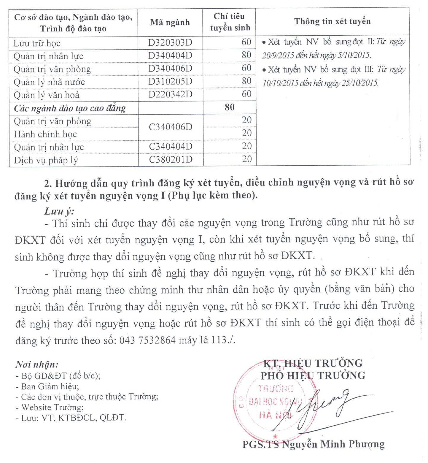 đại học nội vụ xét tuyển
