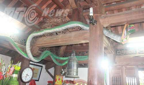 Hình nộm rắn ở chánh điện