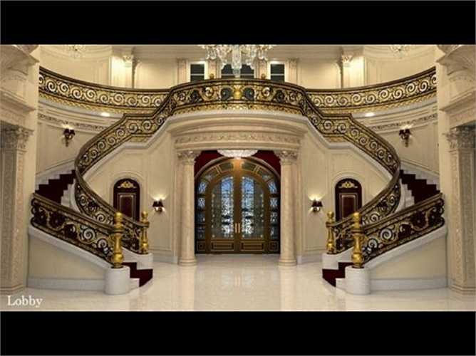 Họ cũng rất thích dát nội thất trong nhà bằng vàng.