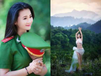 Nữ thiếu úy cảnh sát xinh đẹp bị khiển trách vì chụp ảnh gợi cảm