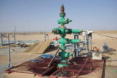 Một đầu giếng tại mỏ Bir Seba chuẩn bị được đưa vào vận hành tại thời điểm tháng 5/2015