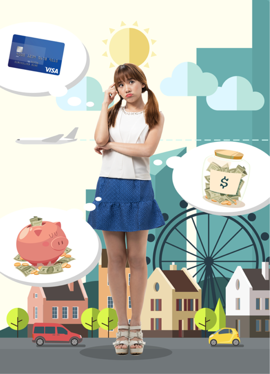 Nữ ca sĩ luôn mang theo thẻ visa bên mình để tiện thanh toán các khoản chi tiêu.