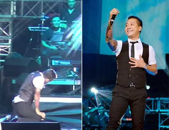 ngã trên sân khấu