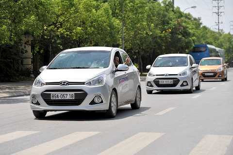 Grand i10 1.0 MT chỉ tiêu thụ hết 4,5l/100km trong hành trình di chuyển đường hỗn hợp từ Hà Nội vào Cửa Lò