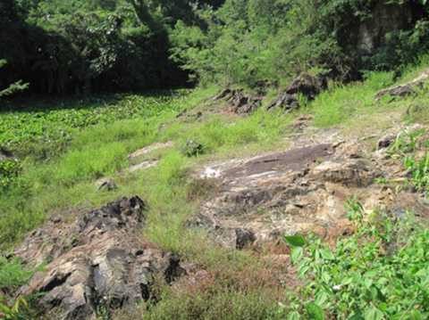 Dấu tích khu vực mộ bà Hiếu Túc Phu nhân bị đào bới năm 1911 Dấu tích khu vực mộ bà Hiếu Túc Phu nhân bị đào bới năm 1911