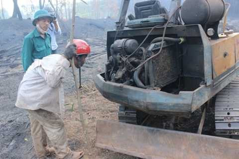 Nguyên nhân xảy ra vụ cháy do chập điện từ xe khai thác gỗ