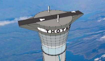 Tháp Thothx sẽ có chiều cao 20km so với mặt đất.