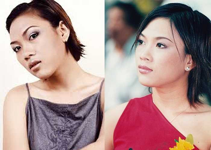 Mỹ Tâm thời tóc nâu môi trầm. 