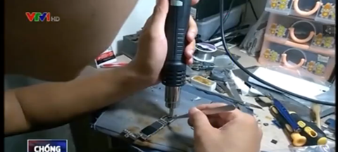 Thủ đoạn hàn dây đồng. Nguồn: VTV.