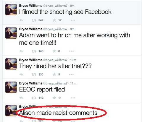 Trên tài khoản Twitter của mình, Flanagan tố nữ phóng viên Alison từng bình luận có ý phân biệt chủng tộc Trên tài khoản Twitter của mình, Flanagan tố nữ phóng viên Alison từng bình luận có ý phân biệt chủng tộc