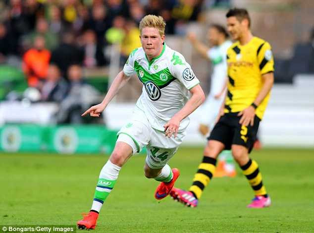 Man City được cho là đã bỏ ra 54 triệu Bảng để mua Kevin De Bruyne từ Wolfsburg 