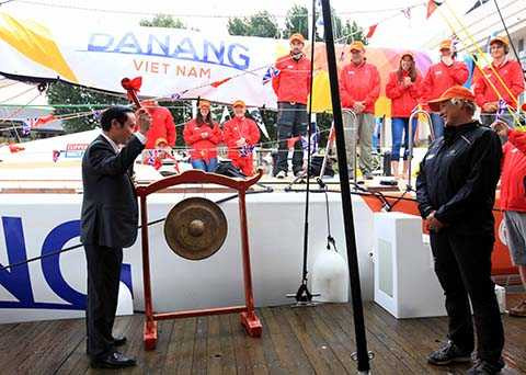 Thuyền buồm, Đà Nẵng, Việt Nam, sẵn sàng, cuộc đua Clipper, vòng quanh thế giới