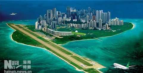 Mô hình xây dựng đảo Hoàng Sa trong tương lai (Trung Quốc chiếm đóng trái phép từ năm 1974 đến nay)