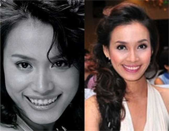 Với khuôn mặt cá tính, đôi mắt sâu và nụ cười 'Julia Roberts', Ngọc Khánh (trái) và Ái Phương (phải) cùng có vẻ đẹp sang trọng, phúc hậu. Cả 2 đều mang nét đẹp khá Tây và chiếc miệng rộng khó nhầm lẫn. (Nguồn: Khám phá)