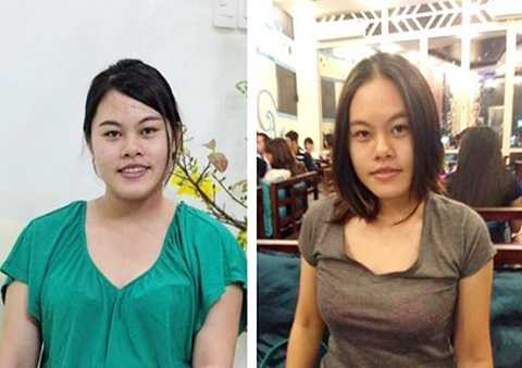 Ngân trước và sau khi giảm cân