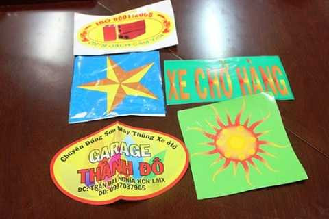 Các mẫu logo bảo kê xe vua vừa bị C45 triệt phá. Các mẫu logo bảo kê xe vua vừa bị C45 triệt phá.