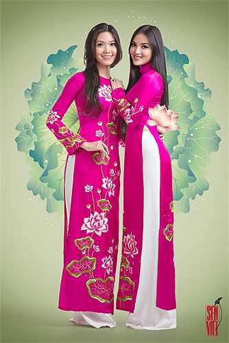 Sự tương phản của trắng và hồng sen tạo nên sự hấp dẫn của bộ sưu tập.