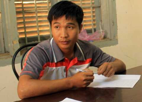 Kiều Quốc Huy tại cơ quan điều tra - Ảnh: Khôi Nguyên