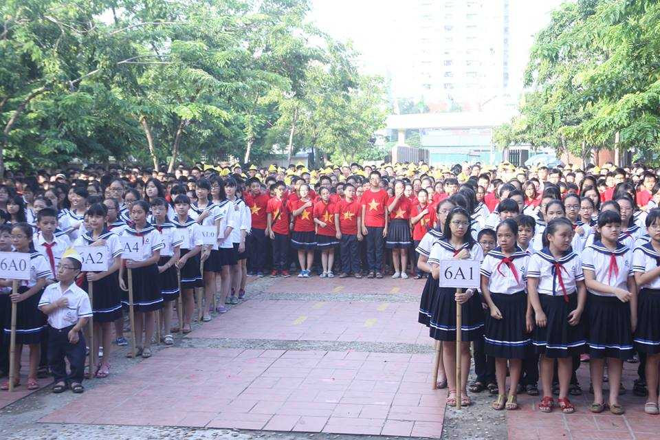 học sinh lương thế vinh trong lễ khai giảng