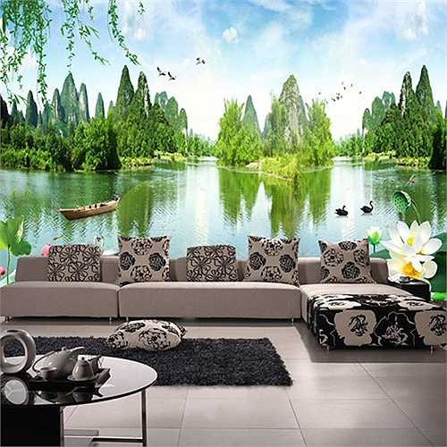 Bức tranh dán tường phong cảnh đẹp mắt tạo cảm giác như bạn mang cả thiên nhiên vào nhà