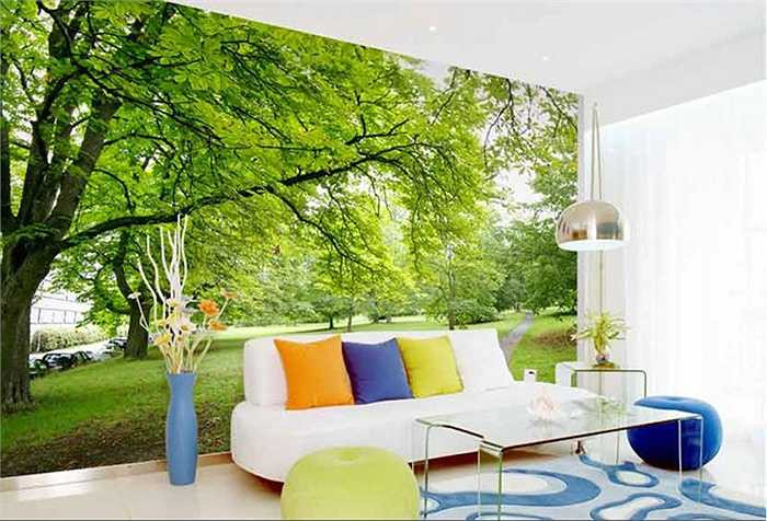 Bức tranh dán tường phong cảnh đẹp mắt tạo cảm giác như bạn mang cả thiên nhiên vào nhà