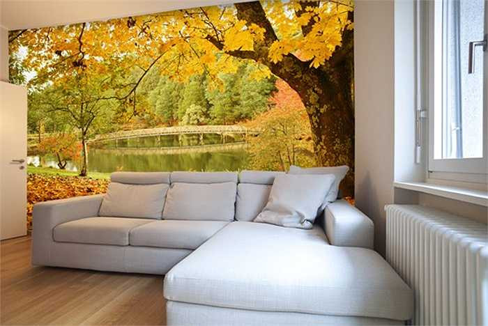 Bức tranh dán tường phong cảnh đẹp mắt tạo cảm giác như bạn mang cả thiên nhiên vào nhà