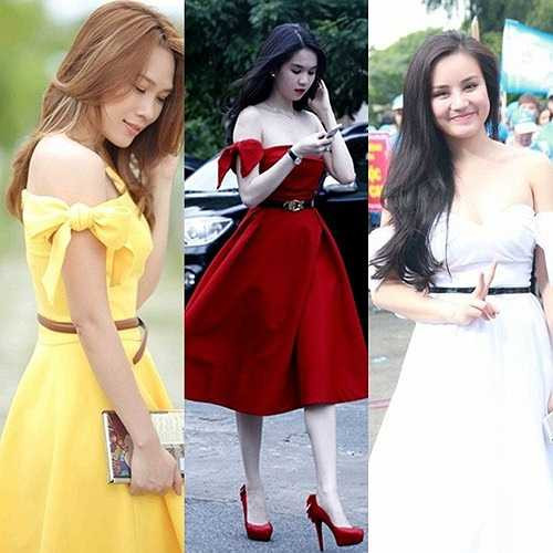 Vy Oanh đã từng diện thiết kế này trong sắc màu trắng.