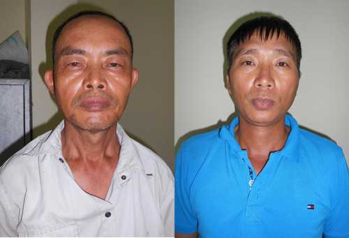 Hai đối tượng Dương Công Ích, 54 tuổi và Đỗ Văn Dân, 43 tuổi 