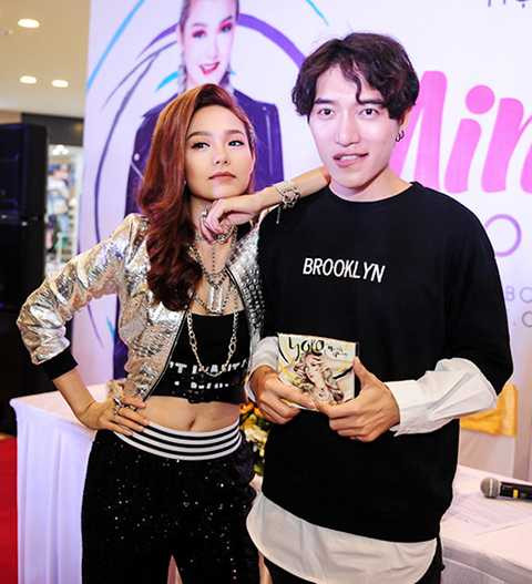 Minh Hằng và nhạc sĩ Châu Đăng Khoa.