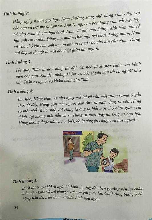 Nội dung tình huống sờ vùng kín trong sách thực hành kỹ năng sống cho học sinh lớp 4 gây xôn xao dư luận