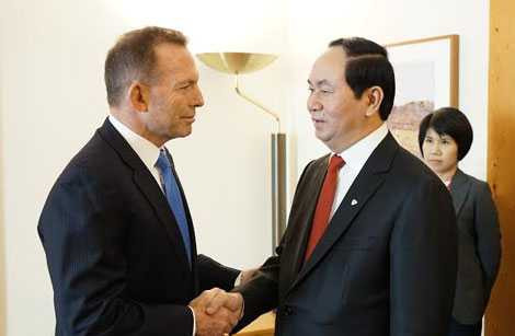 Bộ trưởng Trần Đại Quang và Thủ tướng Australia - Tony Abbott Bộ trưởng Trần Đại Quang và Thủ tướng Australia - Tony Abbott