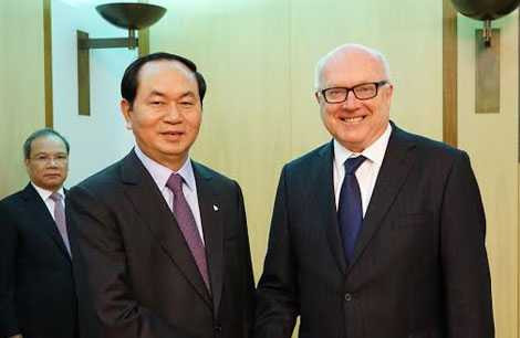 Bộ trưởng Trần Đại Quang và Thượng Nghị sĩ George Brandis, Tổng Chưởng lý Bộ trưởng Trần Đại Quang và Thượng Nghị sĩ George Brandis, Tổng Chưởng lý