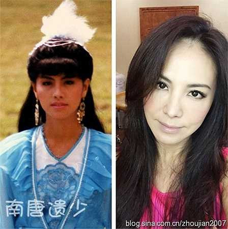 Điền Lệ vai Tiểu Chiêu trong Ỷ thiên đồ long ký năm 1984. Hiên cô vẫn sở hữu vẻ đẹp khiến nhiều người ghen tỵ dù đã ở tuổi làm bà.