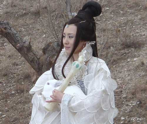 Vợ 'Đường Tăng' Nhiếp Viễn, Dương Quang có tạo hình 'kỳ quặc' khi đảm nhận vai Hằng Nga trong Tân Tây du ký. (Nguồn: Dân việt)