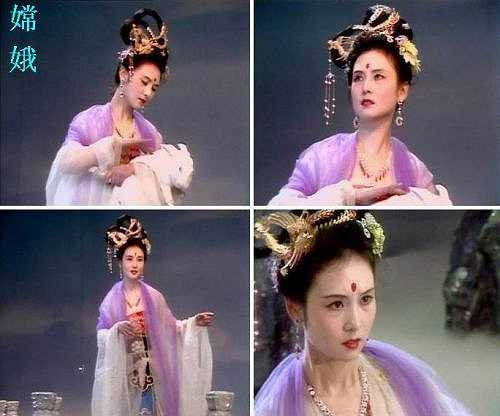 Tạo hình lộng lẫy và thướt tha của Phạm Văn Phương trong Truyền thuyết Hằng Nga 2003. Trong phim, cô đóng cặp cùng Lý Minh Thuận, ông xã hiện tại.