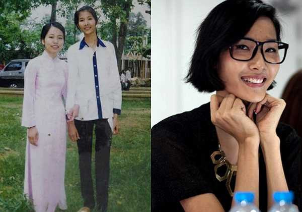 Hoàng Thùy sở hữu chiều cao nổi bật từ khi còn đi học.