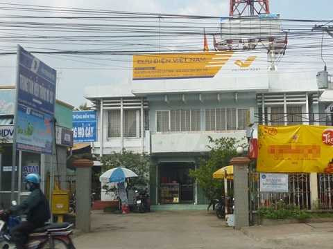 Bưu điện huyện Mỏ Cày Nam nơi xảy ra vụ việc
