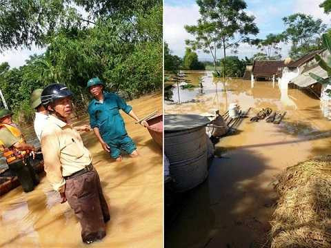 Nước lũ gây ngập nhiều hộ dân ở xã Thành Kim, huyện Thạch Thành (Ảnh do người dân cung cấp) Nước lũ gây ngập nhiều hộ dân ở xã Thành Kim, huyện Thạch Thành (Ảnh do người dân cung cấp)
