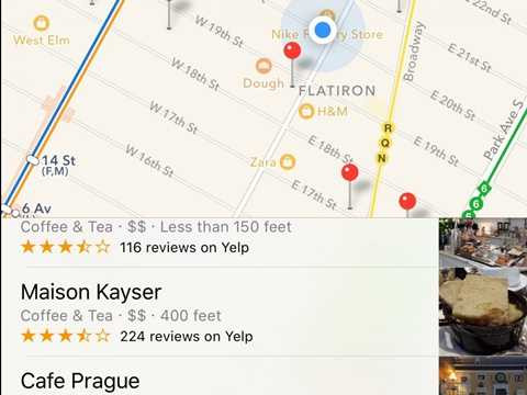 Ứng dụng bản đồ làm việc khá tốt khi nó gợi ý cho người dùng những địa điểm quan trọng như rạp phim, quán cà phê, ... 