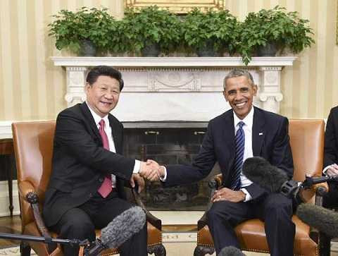Tổng thống Mỹ Barack Obama tiếp Chủ tịch Trung Quốc Tập Cận Bình tại Nhà Trắng ngày 25/9 Tổng thống Mỹ Barack Obama tiếp Chủ tịch Trung Quốc Tập Cận Bình tại Nhà Trắng ngày 25/9