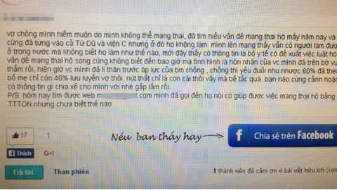  Nhiều cặp hiếm muộn liều lĩnh tìm người mang thai hộ trên mạng