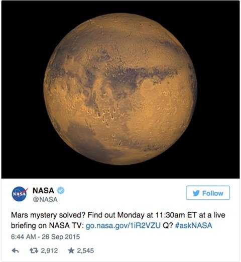 Thông điệp được NASA gửi đi trên mạng xã hội Thông điệp được NASA gửi đi trên mạng <a href='https://vtcnews.vn/xa-hoi.2.0.html' >xã hội</a>