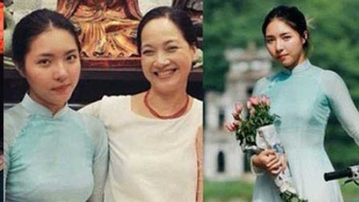 Thừa hưởng nét truyền thống của mẹ, pha thêm vẻ hiện đại, Lam Khê khiến người đối diện cảm thấy cuốn hút.