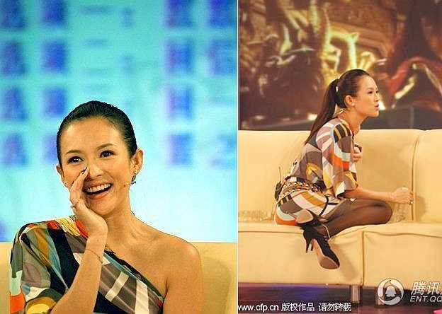 Năm 2009, khi tham gia một chương trình truyền hình, Chương Tử Di đã khiến người hâm mộ được phen ngỡ ngàng khi người đẹp vô tư co cả hai chân lên ghế và buột miệng chửi thề.