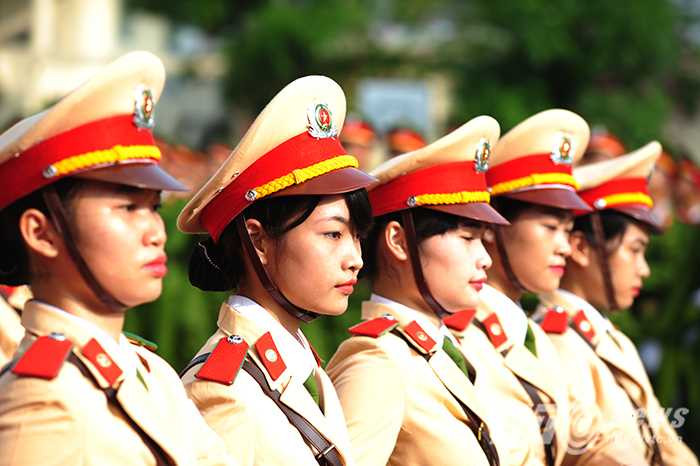 Mãn nhãn màn diễu binh của sinh viên cảnh sát trong lễ khai giảng